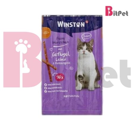 تشویقی مدادی گربه وینستون مدل Winston Stick Treat Chicken & Liver طعم ماکیان و جگریک عددی