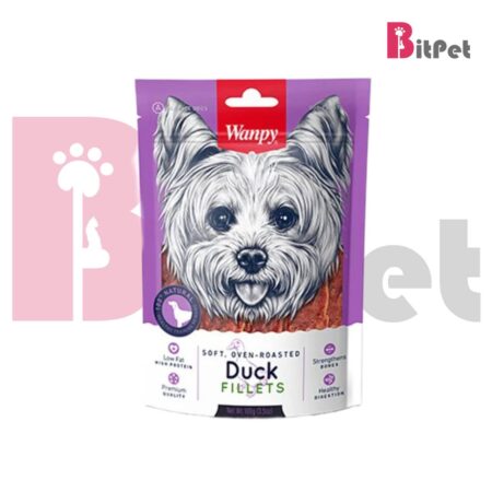 تشویقی سگ ونپی مدل فلیتس  duck fillets طعم اردک وزن 100 گرم