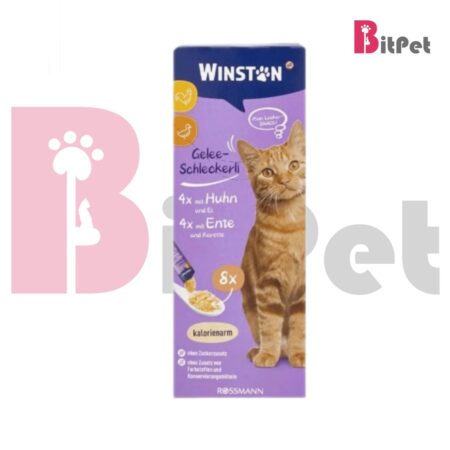 بستنی گربه وینستون Winston Cat Ice Cream طعم مرغ و اردک بسته 8 عددی